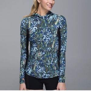 Lululemon Runbeam Floral Polka Dot Hoodie Top
